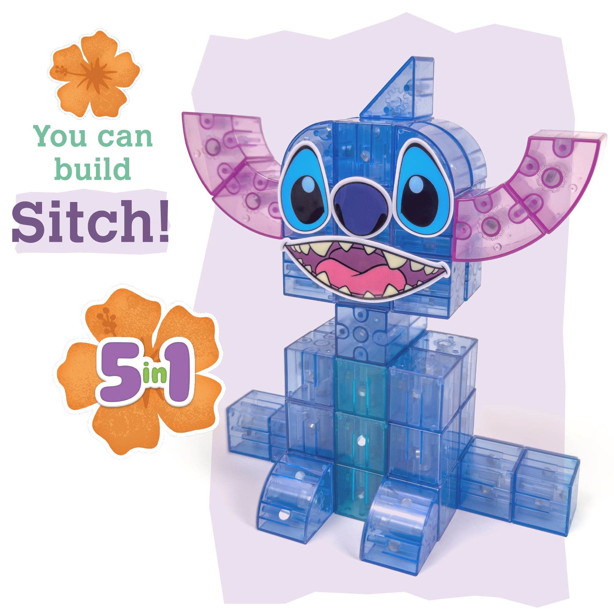 Official Disney Stitch Magnetic Cube Set - 53-Piece - Ages 3+