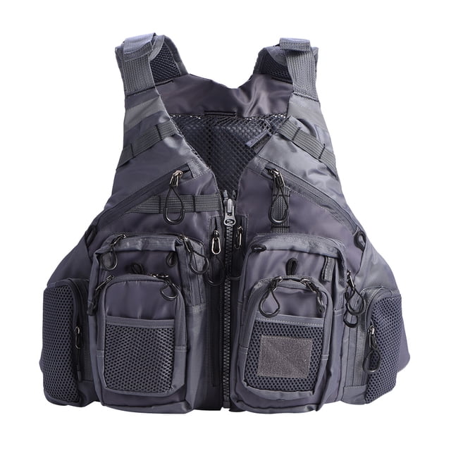 Chaleco salvavidas multifunción Nikou unisex para adultos gris oscuro
