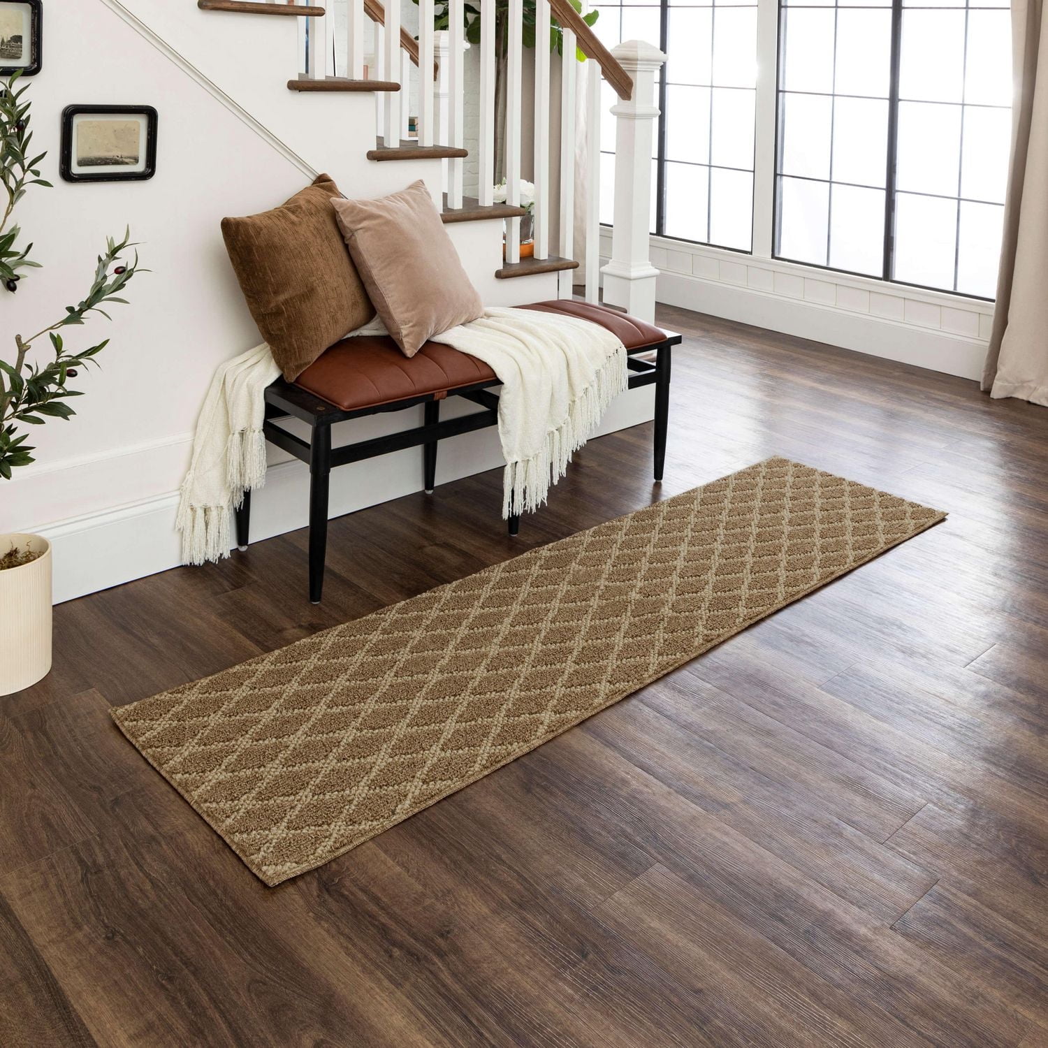 Mohawk Home Prism Praline/Tan Tufted Polyester Area Rug