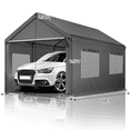 thumbnail image 5 of Gaptain W10xL20Ft Heavy Duty Steel Carport Portable Garage with Removable Sidewalls and Windows, Waterproof&Anti-Sunburn&Adjustable Height, 5 of 7