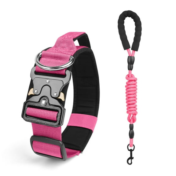 YEYIXUK Dog tactical collar, explosion-proof dog chain, large dog neck collar and dog leash for outdoor training