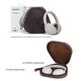 thumbnail image 3 of Hiram Leather Headphone Cases , Headphone Bag with Wrist Strap & Zipper, Coffee, 3 of 13