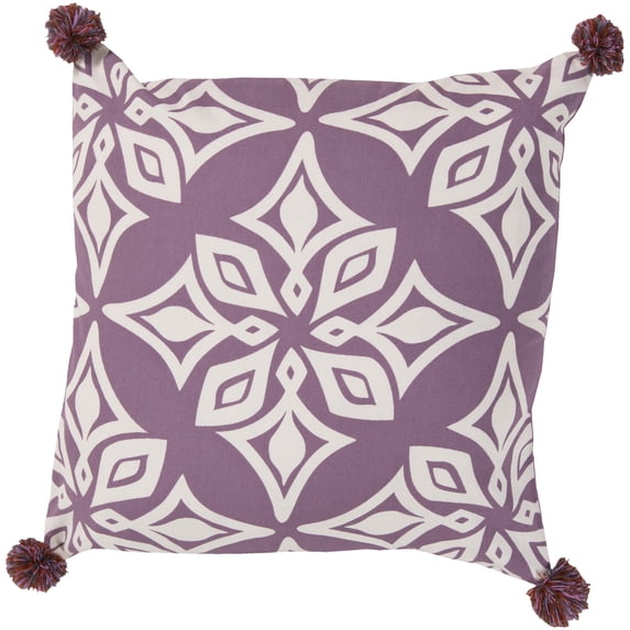 Decorative Elaina Floral Feather/ Down or Polyester Filled 20-inch Pillow