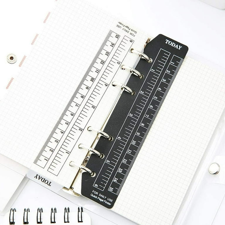 Cutout 6 Ring A5 & A6 Bookmark Ruler  Centimeter ruler, Stencil template,  Best planners