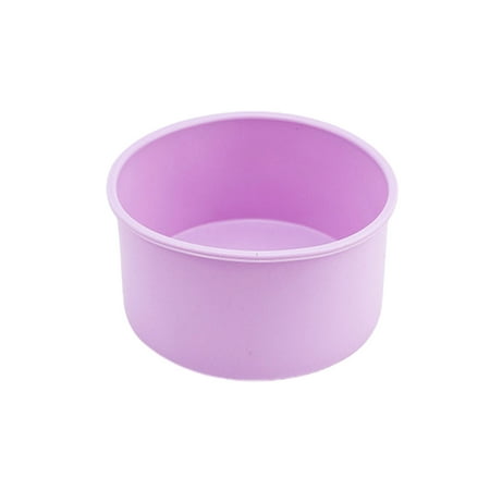 

Farfi Silicone Cake Mold 4 6 8 10 Inch Easy Demoulding Heat Resistant DIY Round Shaped Pastry Mould for Kitchen (Light Purple 4Inch)