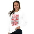 thumbnail image 4 of Turn Up The love Romantic Musician Women Plus Size Long Sleeve Graphic Tee Brisco Brands 3X, 4 of 5