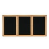Ghent Ovation 3-Door Wood Look Felt Letter Board, 4' H x 6' W