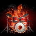 thumbnail image 2 of Drummer Wall Mural by Wallmonkeys Peel and Stick Graphic (36 in W x 33 in H) WM44459, 2 of 4