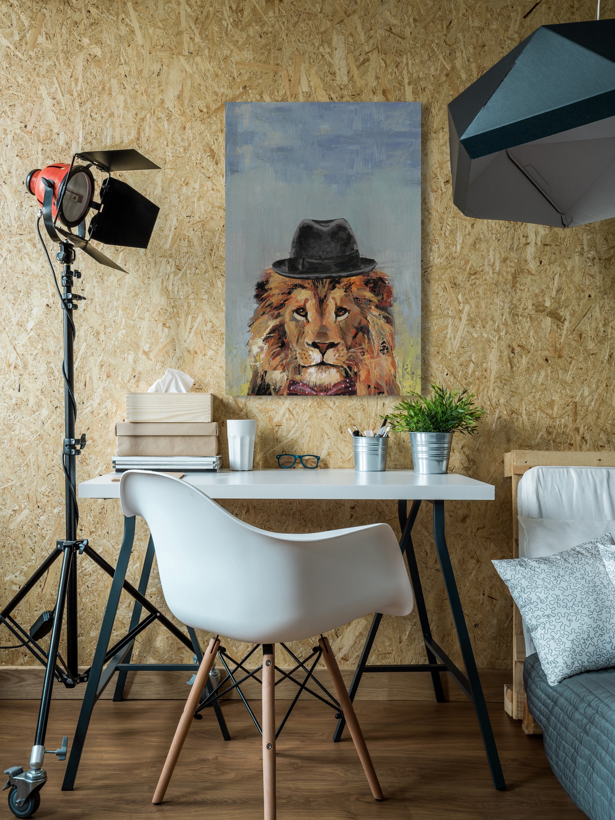 Marmont Hill Jazzy Lion Canvas Wall Art