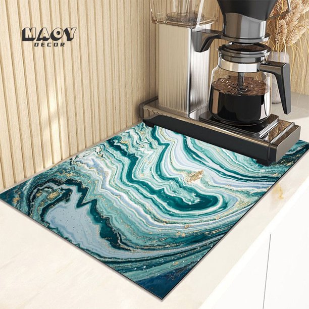 felpudos entrada casa algombra cocina antideslizante felpudo friends Almohadilla de drenaje súper absorbente estilo Mármol, estera de secado resistente a la suciedad, antimoho, para fregadero de cocin Fivean unisex