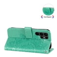 thumbnail image 4 of for Samsung Galaxy S24 Ultra Wallet Case for Women, with Card Holder Embossed Mandala Flower Flip PU Leather Magnetic Protective Kickstand Cover with Lanyard for Samsung Galaxy S24 Ultra, Green, 4 of 9