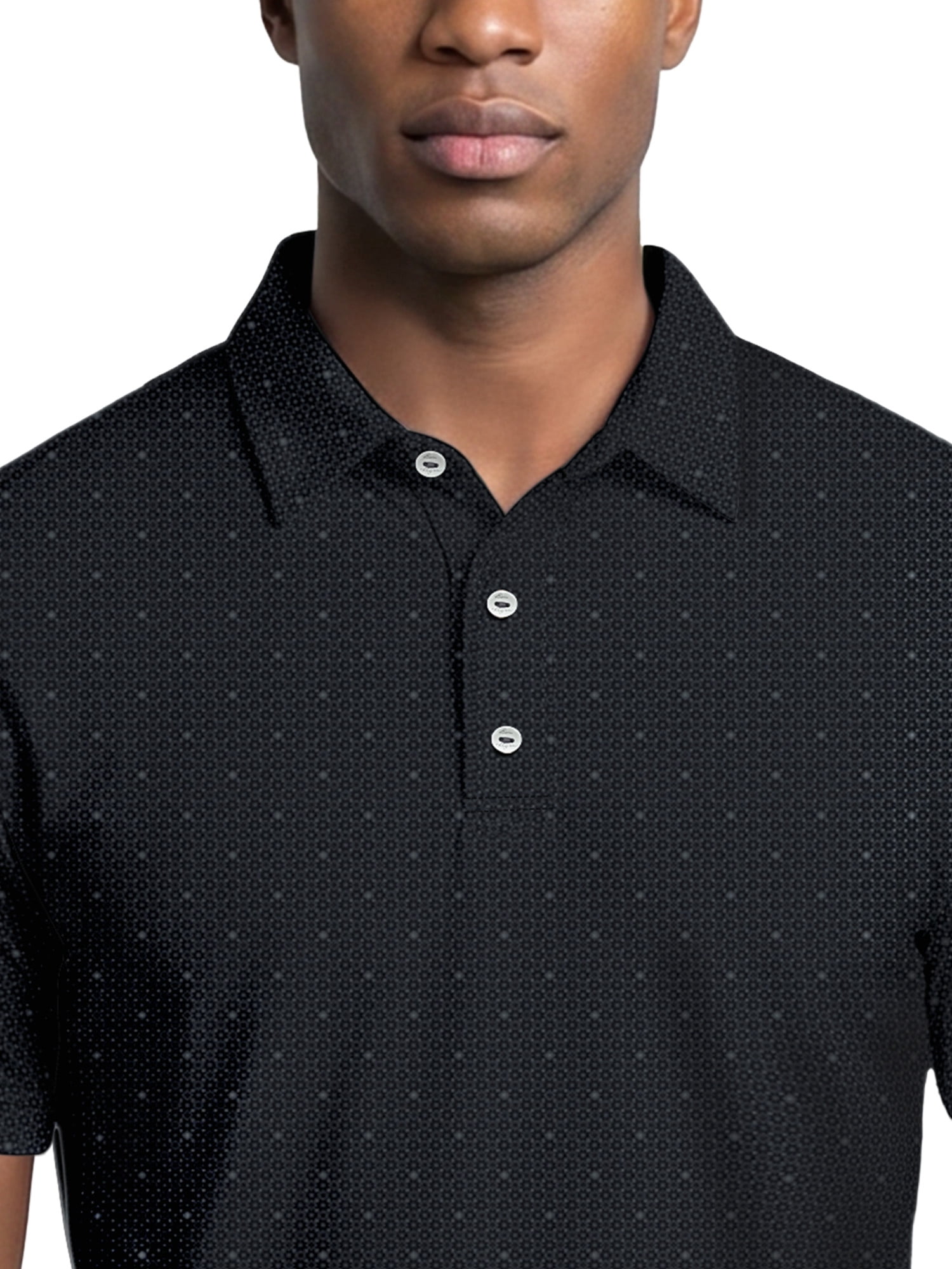 Ben Hogan Performance Men's & Big Men's Gentleman Geo Print Short Sleeve Golf Polo Shirt, up to 5XL
