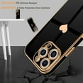thumbnail image 5 of 3-in-1 Entronix Bundle for iPhone 16 Pro, Love Heart Cute Slim Case 2 Screen Protector, Black, 5 of 8