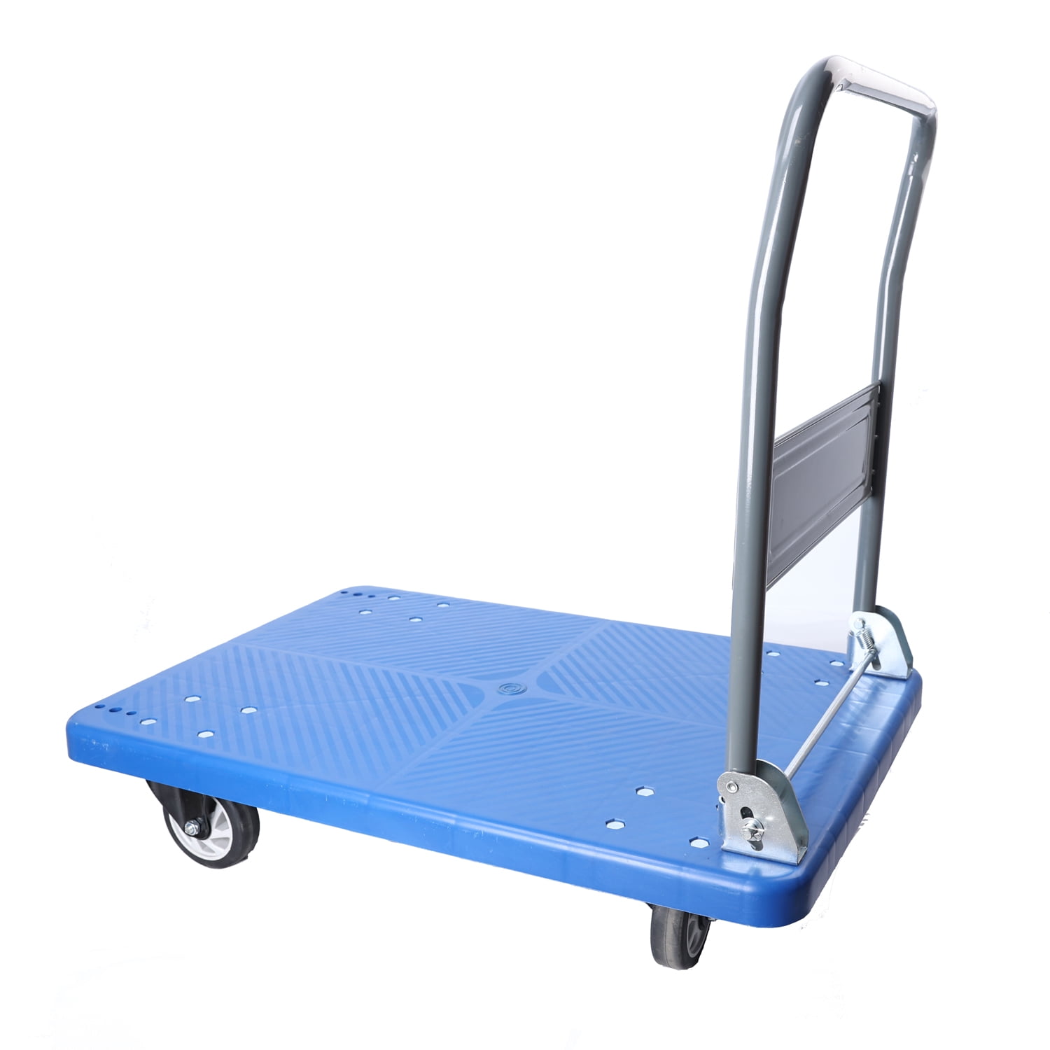 Hand Truck Upgraded Foldable Push Cart Dolly 660 lbs Capacity Moving Platform Hand Truck Heavy Duty Space Saving Collapsible Swivel Push Handle Flat Bed Wagon