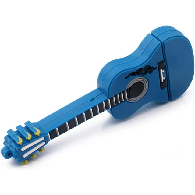 Clés USB, 4 Go 8 Go 16 Go 32 Go 64 Go Mini Mémoire de Guitare U Disque USB Clé Cadeau Bleu 8 Go