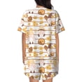 thumbnail image 3 of Picia Cute Bee Gnome Pajamas Sets for Women Soft Short-Sleeved Pjs with Lounge Shorts Two Piece Sleepwear-4X-Large, 3 of 9
