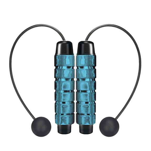 Ropeless Jump Rope - Rope For Mbf, Boxing - Indoor Jump Rope Cordless For Men, Women, And Kids - blue