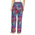 thumbnail image 3 of Goofa Tropical Leaves Printed Soft Pajama Pants for Women, Wide Leg Comfy Casual Lounge Yoga Pants-, 3 of 9