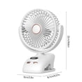 thumbnail image 3 of Clip Fan- 5 Speeds Small USB Fan With Strong Airflow- Clip And Desk Fan With Digital Display - Quiet For Office Bedroom School Stroller 2400MAH, 3 of 9