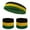 Black / Yellow / Green, variant on COUVER Athletic Sports Sweatbands Set (Headband & 2pcs Wristbands), Blue / White / Red, One Size