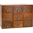 thumbnail image 2 of Vintage Wooden Apothecary Cabinet with 9 Drawers, Home Office & Bedroom Storage Organizer, 2 of 6
