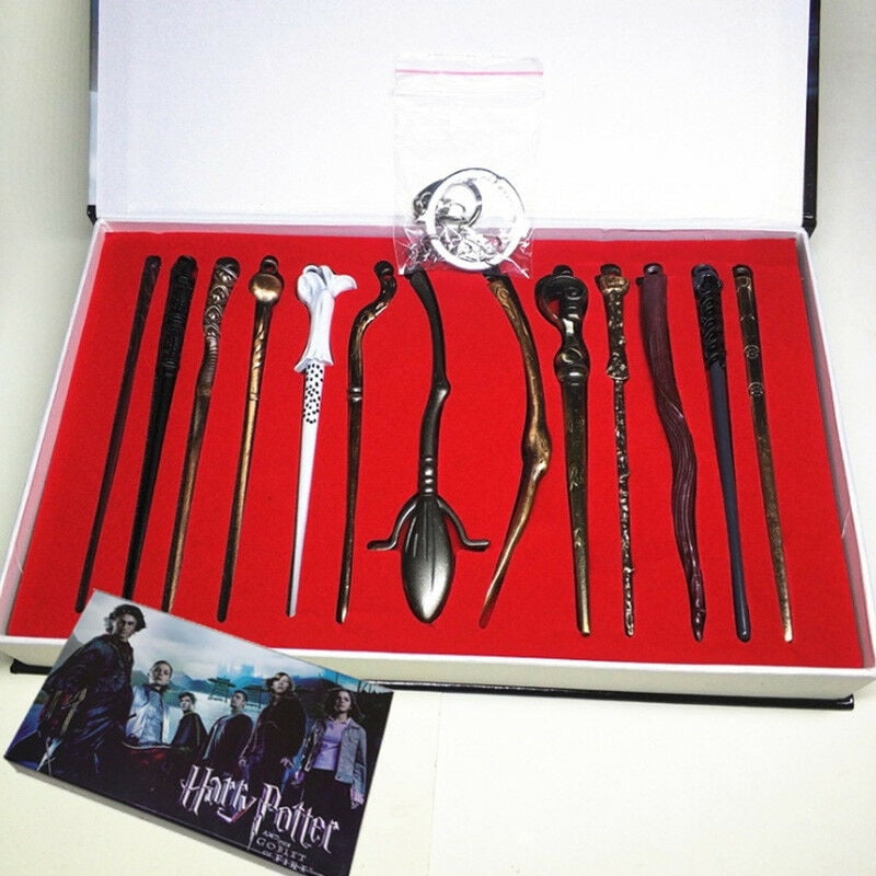 Box 15PCS Key Chain Magic Wands for Harry Potter Hermione Sirius Fans Necklace 