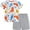 Orange Dinosaurs, variant on WIBACKER 2-7Y Toddler Boy Cotton Summer Outfit Short Sleeve T-Shirt and Shorts Kids Suits Set - Dinosaur