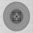 thumbnail image 1 of Ahgly Company Tapis d'Intérieur Lavable en Machine Carré Gris Platine, 8 Pieds Carré, 1 of 7