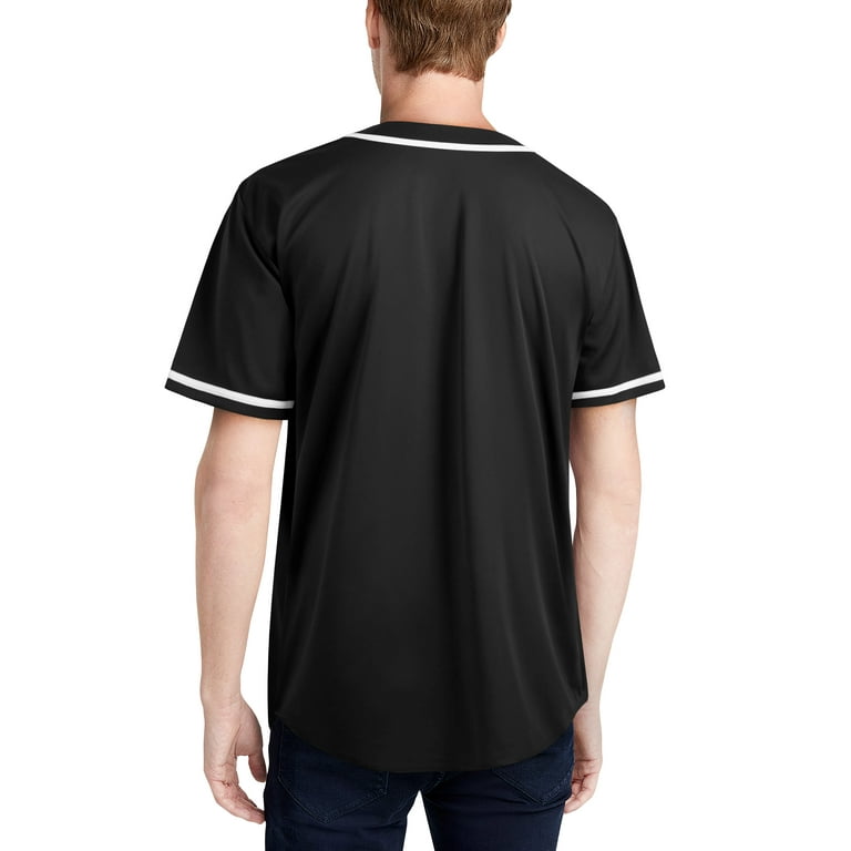 Ma Croix Mens Team Sports Printable Blank Jersey Baseball Collar Button Up  T Shirts 