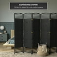 thumbnail image 6 of Red Lantern 5 1/2 ft. Tall Fiber Weave Room Divider - Black - 5 Panel, 6 of 6
