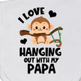 thumbnail image 3 of Inktastic Monkey I Love Hanging out with My Papa Baby Burp Cloth, 3 of 3