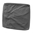 thumbnail image 2 of Housse d'Ottoman Carrée en Velours Extensible à Bas Élastique pour Salon Lavable Gris Foncé, 2 of 8