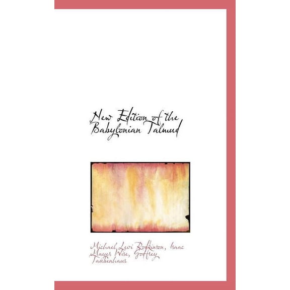 New Edition of the Babylonian Talmud (Paperback)