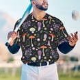 thumbnail image 5 of KLL Mushrooms for Men's Baseball Shirts,Short Sleeve Casual Shirts Button Down Shirt for Men Beach Summer Wedding Shirt-X-Large, 5 of 7