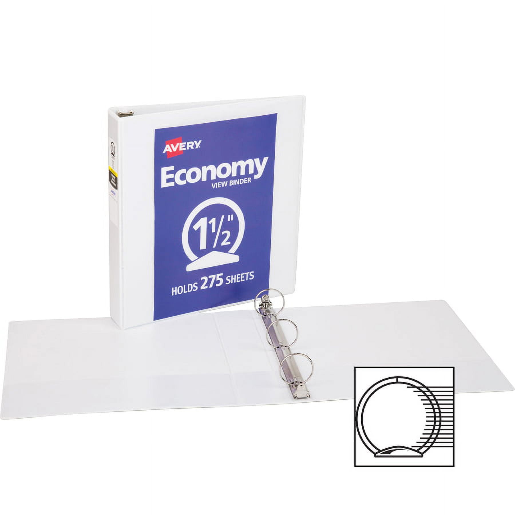 Avery G Economy View Binder 275 Sheet Capacity