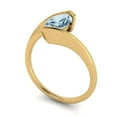 thumbnail image 2 of Solitaire Engagement Ring for Women - 2ct Natural Aquamarine in 14K Yellow Gold Promise Ring, 2 of 6