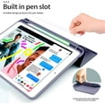 thumbnail image 2 of Case for iPad 9th Generation (2021) / 8th Generation (2020) / 7th Generation (2019) 10.2 Inch case with Pencil Holder, Soft TPU Back Cover Smart Auto Sleep/Wake for iPad 10.2 case, Purple, 2 of 7