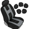BDK Roam Sport Car Seat Covers with 4 Pieces Floor Mats, Split Bench