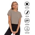 thumbnail image 3 of Dalavch Top corto para mujer, paquete de 6, holgado, talla grande, 3 of 6