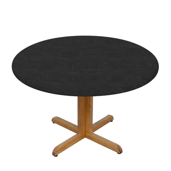 Boho Pattern Round Fitted Tablecloths Table Covers Wipeable Waterproof Elastic for Kitchen Dinning Parties Wedding Picnic Small Fits 40-44 Inch Table Size