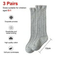 thumbnail image 2 of Calcetines de tubo medianos para bebés de primavera y verano de Laklulu, calcetines para bebés de mujer con tiras verticales y doble aguja, calcetines para niños adecuados para bebés y niños pequeños, 2 of 5