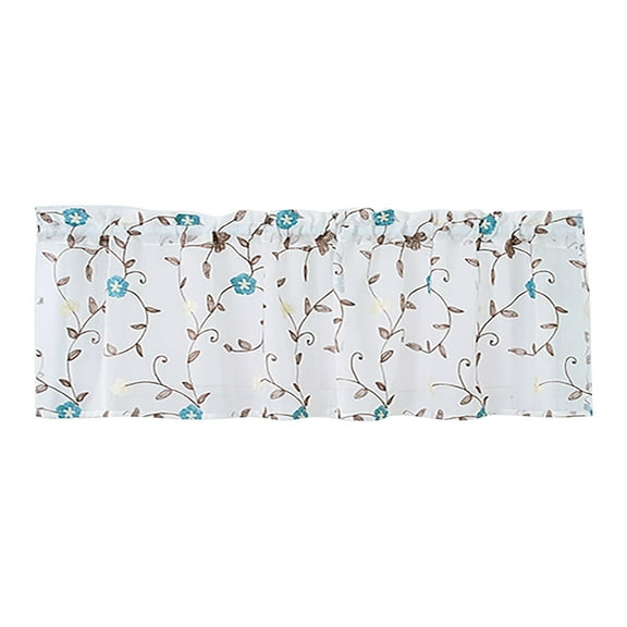 witspace Kitchen Curtains Short Shabby Chic Lace curtain for Bedroom Handmade Cotton Crochet Lace Kitchen Country Cottage Cafe Curtain Long Wedding Decor 51 X 16 Inch 