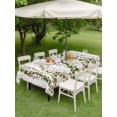 thumbnail image 4 of Outdoor Tablecloth with Umbrella Hole for Patio/Picnic/Party/Camping, Green Pink Weeping Eucalyptus Waterproof Table Cloth Rectangle Table Cover Washable, Spring Summer Farmhouse Leaves (60"x 102"), 4 of 8