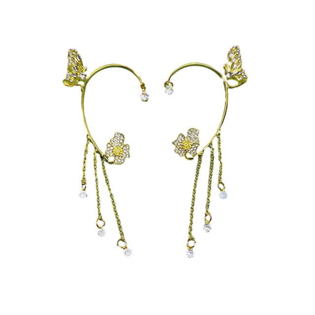 Guardurnaity Pendientes con borlas de mariposa de amplia aplicación para varios conjuntos Pendientes estilo borla de mariposa Ropa, zapatos y accesorios Miscelánea oro