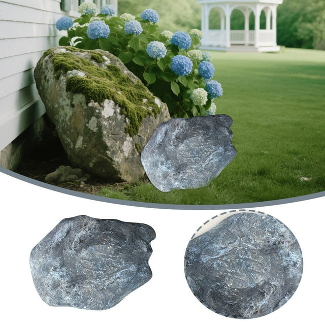 Realistic Faux Rocks for Landscaping - Lightweight Decorative Stones for Garden, Courtyard, Well Cover & Outdoor Decor - Durable & Natural Looking Artificial Rocks for Backyard, Yard & Patio Design