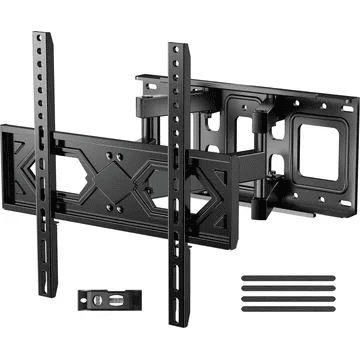 MountFTV Full Motion Articulating TV Wall Mount Swivel Tilting Bracket for 26-70inch Flat and Curved TVs, Max 400x400mm, Holds up to 99lbs