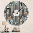 thumbnail image 2 of Designart 'Mimimal Black And White Design Iii Mid-Century Modern Wall Clock, 2 of 4