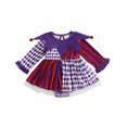 thumbnail image 6 of Baby Girls Boys Clown Outfit Pom Jester Romper Long Sleeve Holiday Party Cute Playsuit with Hat Onesis Cosplay Outfits Purple 1-3 Months, 6 of 6