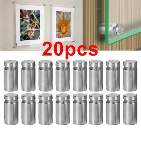 

20 PCS Stainless Stand off Bolts Mount Standoffs Sign Advertisement Fixings