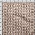 thumbnail image 4 of oneOone Viscose Chiffon Brown Fabric Leaves & Clover Dress Material Fabric Print Fabric By The Yard 42 Inch Wide, 4 of 6